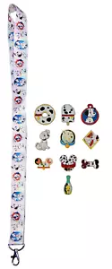 101 Dalmatiner Thema 5 Pin & Schlüsselband Set Disney World Trading Pins ~ BRANDNEU - Bild 1 von 1