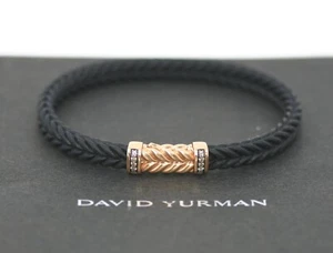 David Yurman Chevron Diamond 18K Rose Gold Bracelet - Picture 1 of 4
