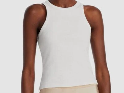 $88 French Connection Women's White Cropped Halter Tank Top Size UK 10/US 6 - Image 1 of 2