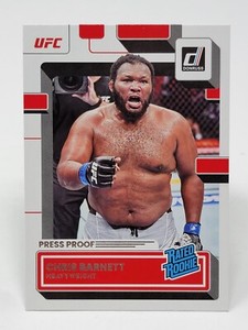 Chris Barnett 2023 Panini Donruss Silver Press Proof UFC #213 Rated ROOKIE RC