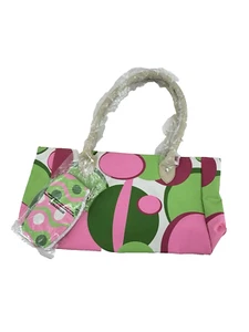 NUEVO Mod Floral Rosa Verde 2 Asas Bolso Cartera Bolso de Mano a Juego Cambio Cartera - Imagen 1 de 10