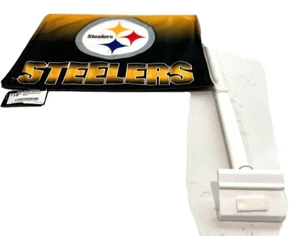 PITTSBURGH STEELERS CAR FLAG FEATURING OMBRE DESIGN - Picture 1 of 1