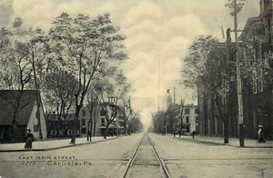 Postcard Pennsylvania Carlisle Main Street East Divided 1910 - Picture 1 of 2