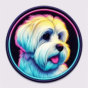 Maltese Patch Printed Embroidered Base Iron-on Applique Dog Canine K9 Puppy - Picture 1 of 11