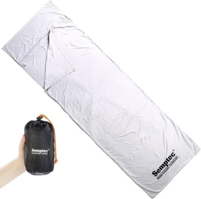 NEU Hütten Schlafsack Inlett Mikrofaser rechteckig mini für Jugendherberge Zelt - Bild 1 von 4