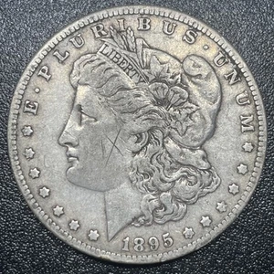 1895-O Morgan Silver Dollar VF+ Details Very Fine Tough Semi-Key Date - Picture 1 of 2