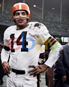 Foto vintage de fútbol americano de la NFL Otto Graham Sidelines Stance Cleveland Browns 8x10 - Imagen 1 de 1