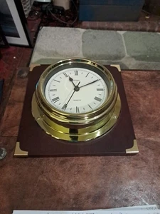 Reloj de pared náutico vintage de cuarzo Metamec Inglaterra madera  - Imagen 1 de 6