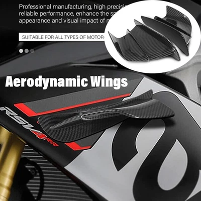 Carbon Fibre Side Winglet For Aprilia RSV4 Tuono V4 660 RS660 Aerodynamic Wings - Image 1 of 4