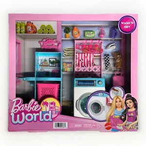 Barbie World Wash 'N Dry Costruisci la tua migliore vita Barbie - Nuova - Foto 1 di 2