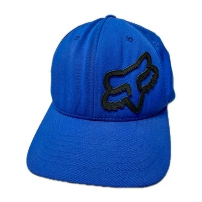 Gorra Fox Racing ajustada para hombre grande azul Flexfit atlética moto logotipo bordado Foto 1 de 3