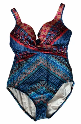 Miraclesuit Casablanca Criss Cross Escape One Piece Swimsuit Women’s Size 14/16 - Image 1 of 4