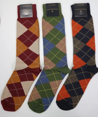 Calcetines Argyle Brooks Brothers Mezcla Algodón HECHOS EN ITALIA Foto 1 de 4