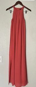 White House Black Market Lagenlook Maxikleid koralle Damengröße 2 und Gürtel - Bild 1 von 24