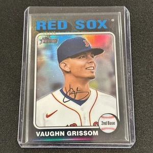 2024 Topps Heritage High Number Vaughn Grissom Black Chrome /75 #334 Red Sox - Picture 1 of 3