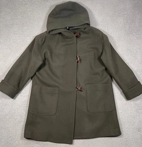 Cappotto lana Mackintosh uomo XL verde made in USA maniche con polsini con cappuccio oversize - Foto 1 di 19