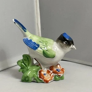 Vintage Vogel auf Ast Porzellan Figur Schmuck Floral Made in Occupied Japan - Bild 1 von 11