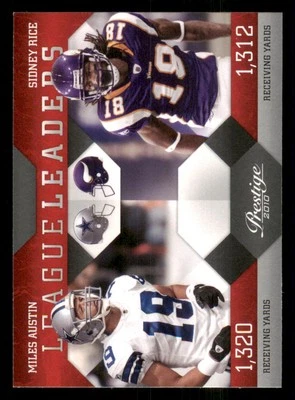 2010 Prestige League Leaders #12 Miles Austin/Sidney Rice - Image 1 of 2