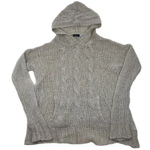 BDG Anthropologie Wool Cable Knit Hoodie Sweater Neutral Pullover Medium - Bild 1 von 7