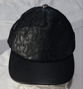 Chrome Hearts Leather Multi Cross Patch Hat in Black - Picture 1 of 18