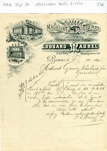 Dépt 34 - Pézenas 15 Rue Conti - Belle Entête Secteur de la Mode du 18/07/1900 - Picture 1 of 1