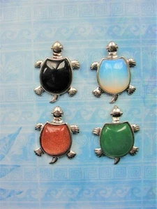 Colgante de tortuga de piedras preciosas - nuevo - cuatro opciones - Imagen 1 de 5