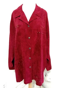 Erin London Women's Button Up TOP 2X Savanah Suede NWT - Picture 1 of 14