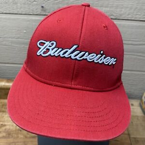 Vintage BUDWEISER Red Classic Hat Snap Back Adjustable Bud Beer