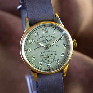 Soviet WristWatch Sturmanskie Vintage Pobeda Mechanical Watch Yuri Gagarin USSR - Picture 1 of 12