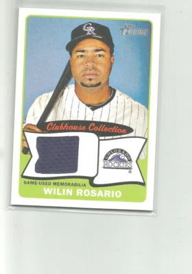 2014 TOPPS HERITAGE CLUBHOUSE COLLECTION RELICS #CCRWR WILIN ROSARIO - Image 1 of 2