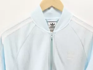 Adidas Mens Blue SST Sports Long Sleeve Pockets Full Zip Track Jacket Size M - Picture 1 of 11