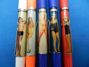 LOT OF 5,Vintage Naked Man & WOMEN Floaty Pen Made In Denmark - Picture 1 of 6