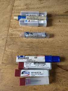 Lot Of 9 Carbide End Mills (4) 1/16", (2) 3/16", (3) 5/16" - Picture 1 of 7