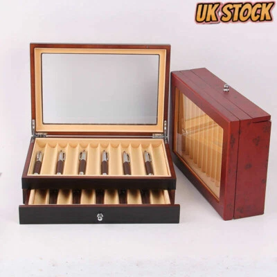 Vintage Wooden Fountain Pen Storage Case Wood Stationery Collector Box 23 Slot - Image 1 of 4
