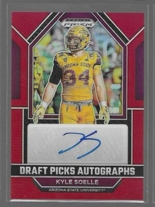 2023 Panini Prizm Draft Picks Autographs Kyle Soelle #DPA-KYS Red Prizm /199 RC - Picture 1 of 2