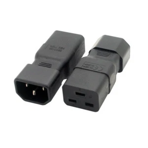 IEC320 Male C19 to Female C14 Power Adapter Mains Extension Connector~vm - Picture 1 of 6