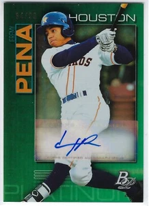 2020 Bowman Platinum Top Prospect Green Auto Jeremy Pena #TOP-52  /99 - Picture 1 of 2