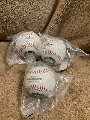 MLB Seattle Mariners Equipo Logo Béisbol Oficial Blanco Lote de 3 Bolsas Selladas Foto 1 de 4