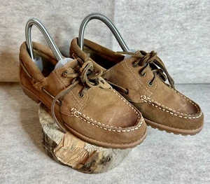 White Mountain Shoes Loafers Boat Shoes Tan Suede Size 7.5 - Picture 1 of 8