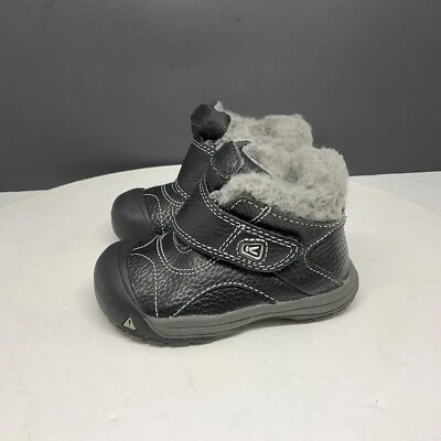 Botas Keen Niños 6 Niños Pequeños Kootenay Cuero Negro Botín de Invierno 1011703 Foto 1 de 4