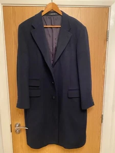 BALMAIN Paris Navy Mens Wool Coat Size 42L Immaculate - Picture 1 of 5