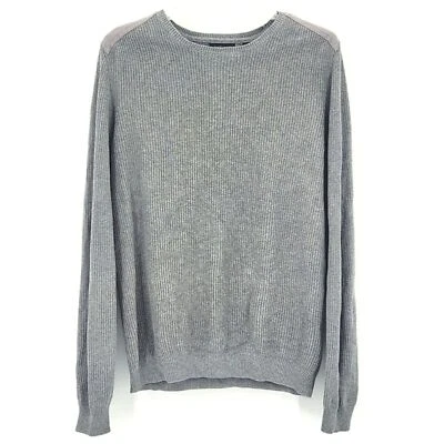 Van Heusen Crew Neck Sweater Mens Size Medium Gray Winter Cold Weather Cabincore - Image 1 of 4