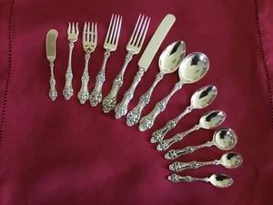 Alvin Old Orange Blossom Sterling Silver 13 Pc Place Setting - Picture 1 of 8