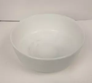 Tazón grande blanco vintage de 3 1/2 cuartos Fire King a prueba de calor 2 pequeños picaduras de pulgas mezcla - Imagen 1 de 9