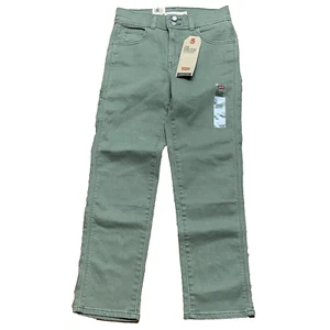 Levi's 724 High Rise Straight Cropped Jeans Gr. 2/26 Grün Stretch Denim Neu mit Etikett - Bild 1 von 8