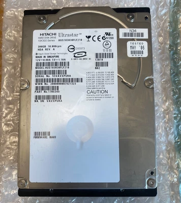 HITACHI ULTRASTAR HDD 300GB FIBRE CHANNEL  - HUS103030FLF210 - 17R6349 - Image 1 of 4