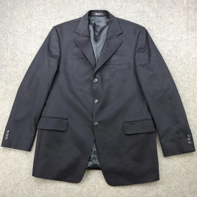Arnold Brant Blazer Mens 44 Long Black Cashmere Sport Coat Jacket Made Canada - Image 1 of 4