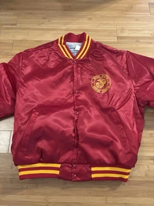 Vintage Swingster US Marines USMC Satin Bomber Jacket XL Made in USA 80s 90s - Picture 1 of 7