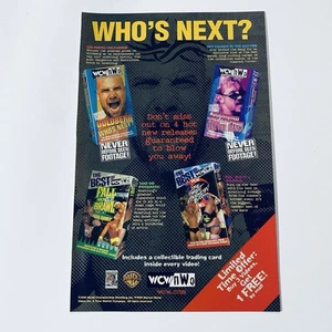 WWE WCW Wrestling VHS Poster Original 1990s Rare Print Ad Advert + Free Postage - Picture 1 of 5
