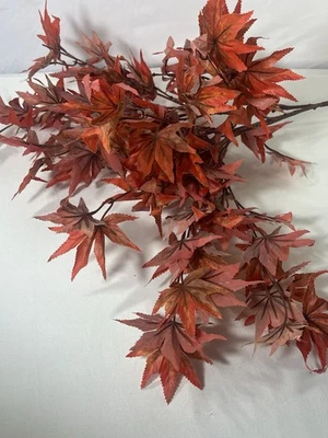 Tallos de hojas de caída falsas, 2 piezas hojas artificiales de 35,4" ramas en florero, Foto 1 de 4